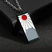 Demon Slayer Tanjiro Necklace Pendant Charms With Earrings Kimetsu No Yaiba Anime Hanafuda Cosplay Jewelry Sets