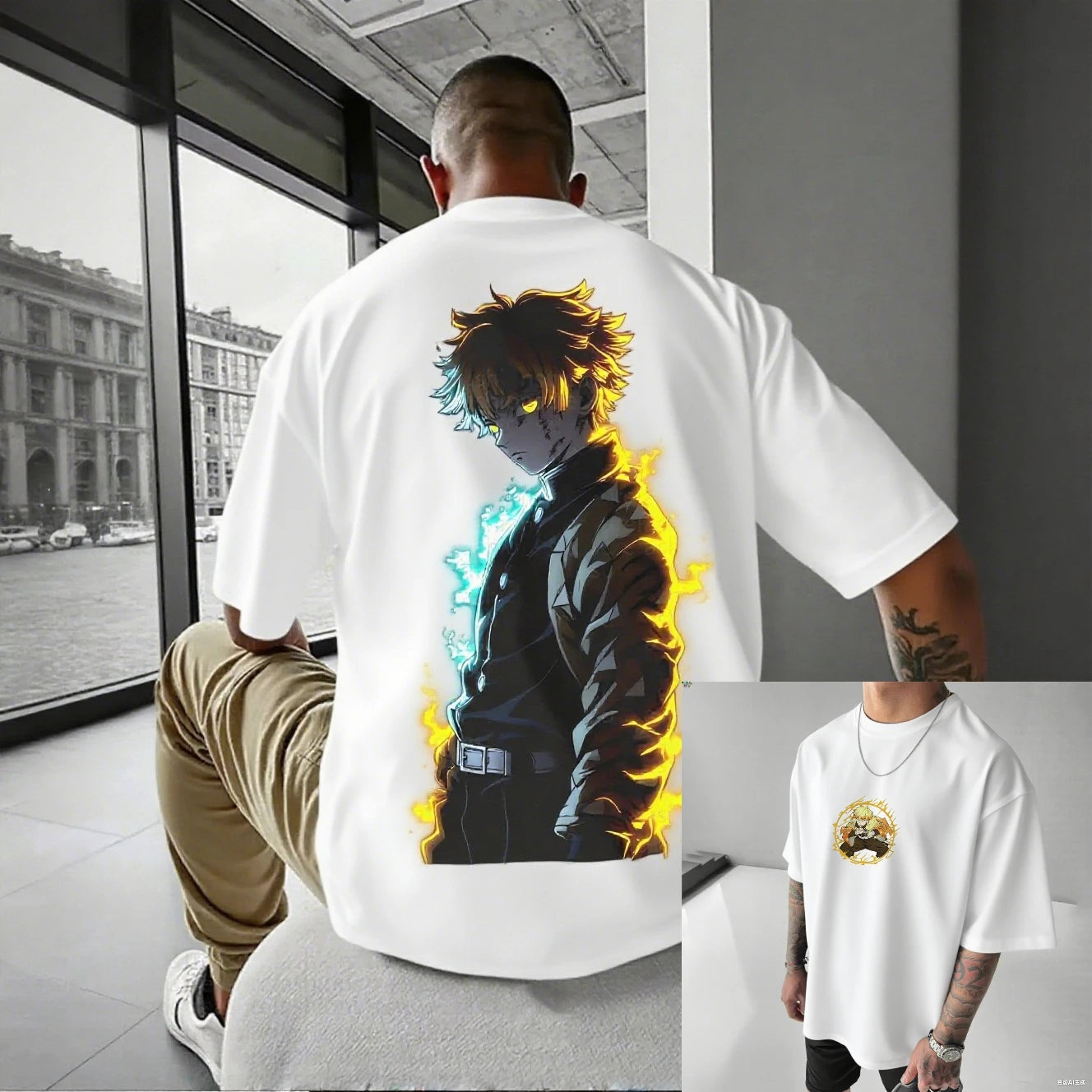 Zenitsu Thunder Breathing T-Shirt – Demon Slayer Anime