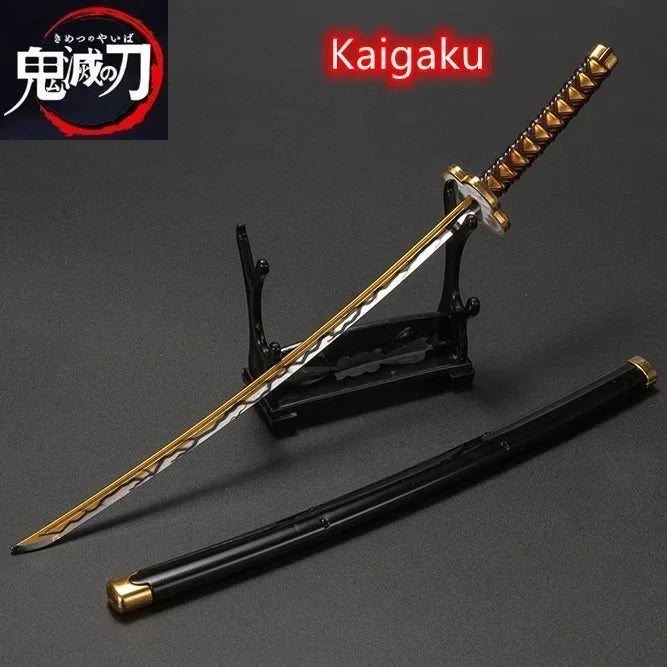 Demon Slayer 25cm Metal Katana Swords Toy Tanjirou Anime -Ghost Killer Cosplay Prop Weapon Cosplay Props Collection Home Decor