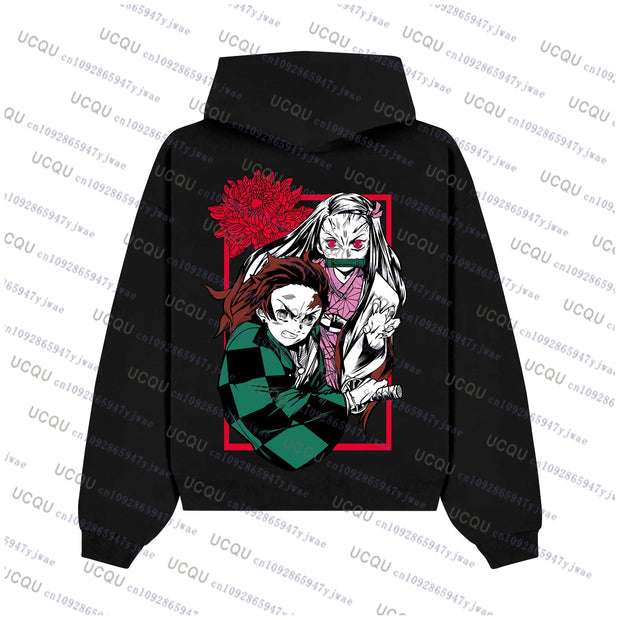 Demon Slayer Anime Hoodie – Unisex Cotton Pullover Sweatshirt (Streetwear Collection)