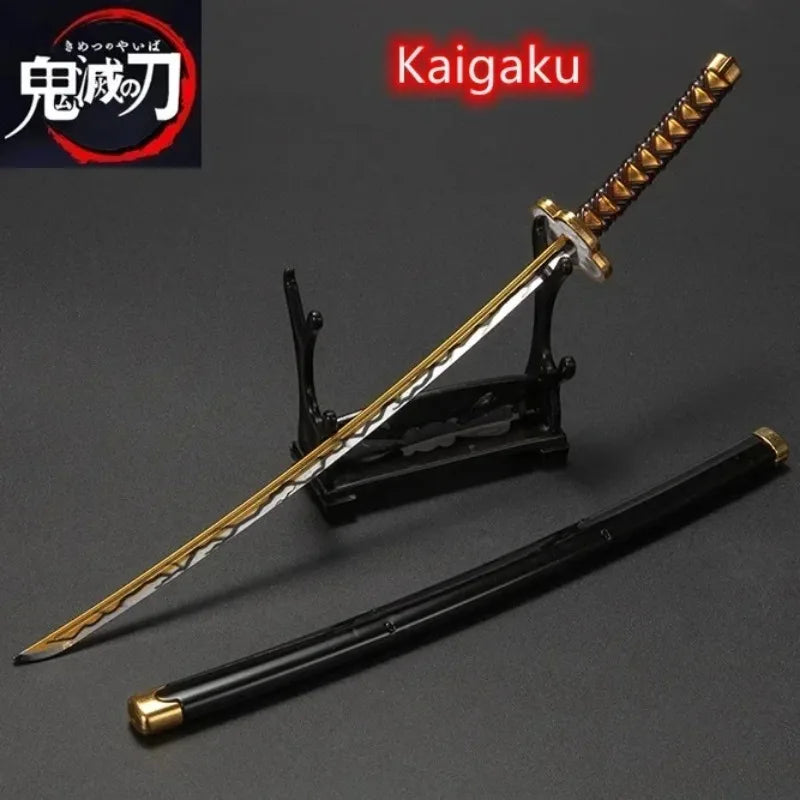 Demon Slayer 25cm Metal Katana Swords Toy Tanjirou Anime -Ghost Killer Cosplay Prop Weapon Cosplay Props Collection Home Decor