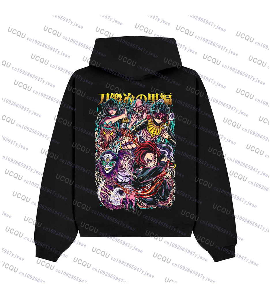 Demon Slayer Anime Hoodie – Unisex Cotton Pullover Sweatshirt (Streetwear Collection)