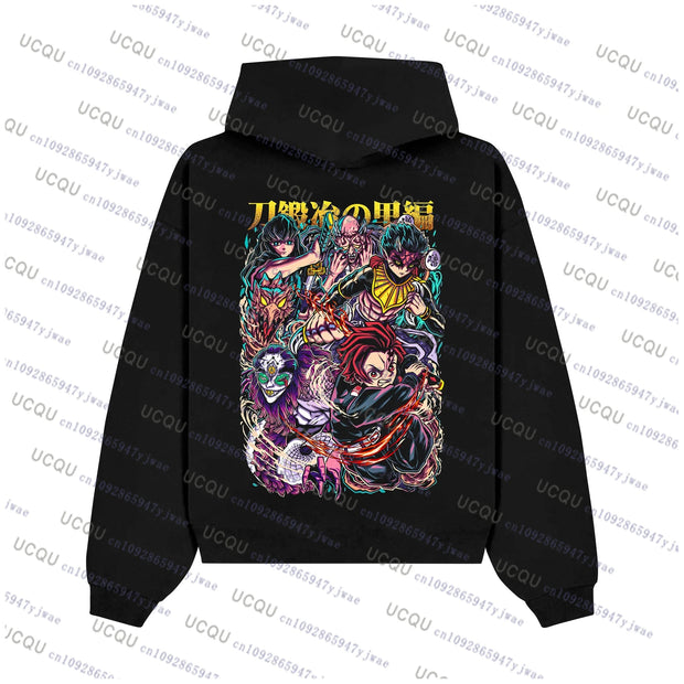 Demon Slayer Anime Hoodie – Unisex Cotton Pullover Sweatshirt (Streetwear Collection)