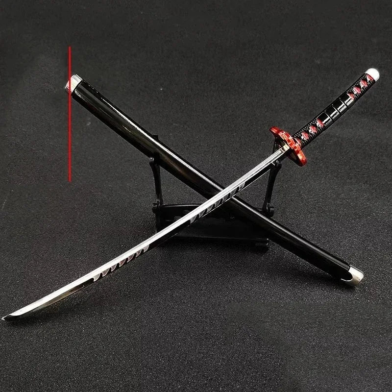 Demon Slayer 25cm Metal Katana Swords Toy Tanjirou Anime -Ghost Killer Cosplay Prop Weapon Cosplay Props Collection Home Decor