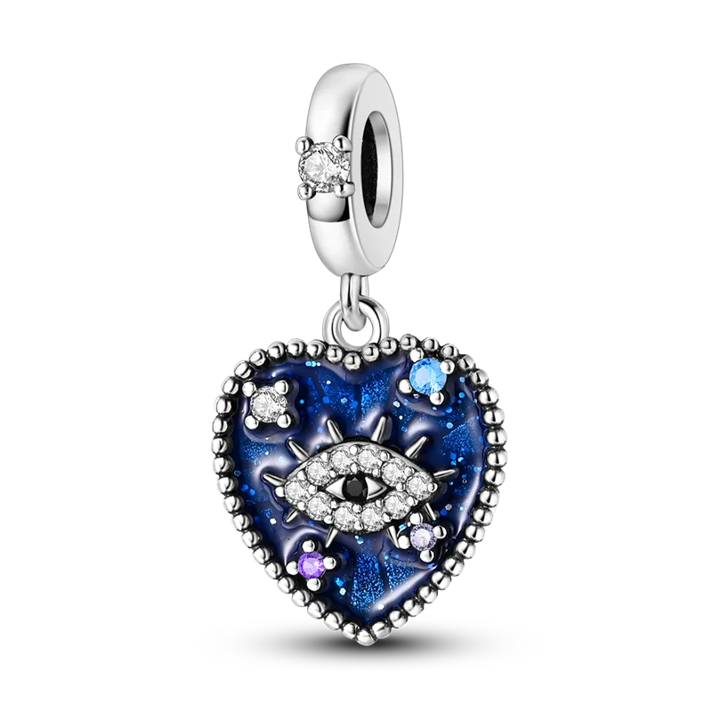 Pendant Fatima's Hand Nazar Eye Solid 925 Sterling Silver Dangle Charm Protection Pendant Women Summer Fine Jewelry