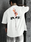 Rengoku Sword T-Shirt – Demon Slayer Flame Hashira (Black/White)
