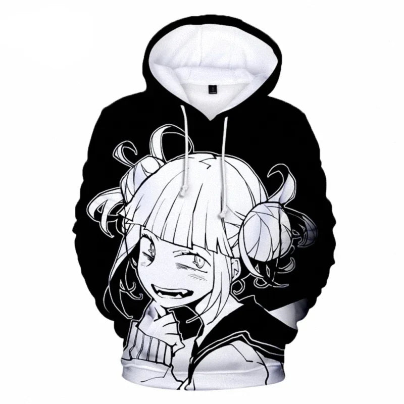 High Street Anime Himiko Toga 3D Printed Hoodie Sweatshirts Men Women Fashion Casual Pullover My Hero Academia Harajuku Hoodies