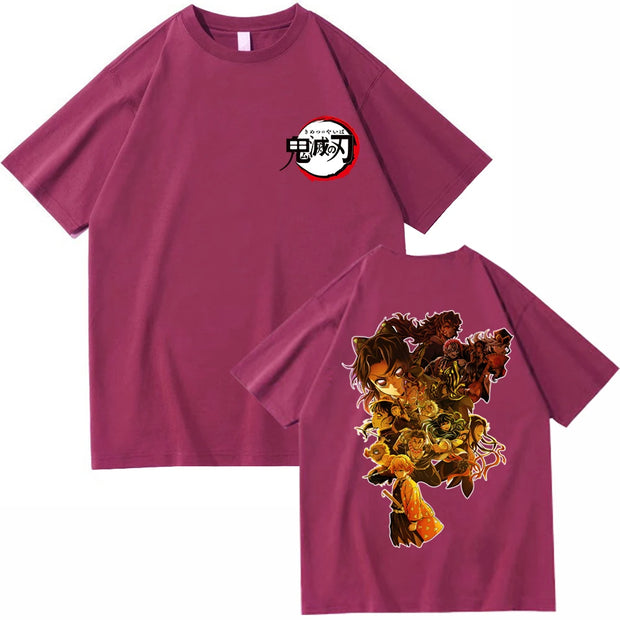 Demon Slayer 2025 T-Shirt – Harajuku O-Neck Anime Shirt for Men & Women (Lightweight Casual Gift for Fans)