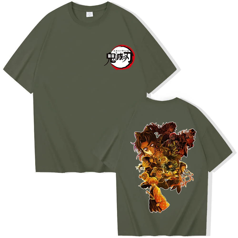 Demon Slayer 2025 T-Shirt – Harajuku O-Neck Anime Shirt for Men & Women (Lightweight Casual Gift for Fans)