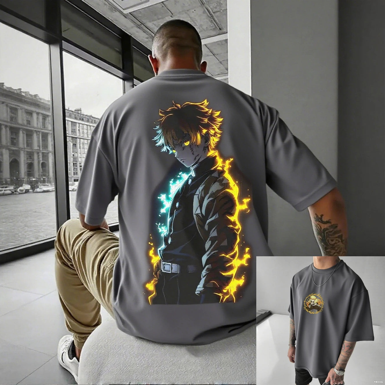 Zenitsu Thunder Breathing T-Shirt – Demon Slayer Anime