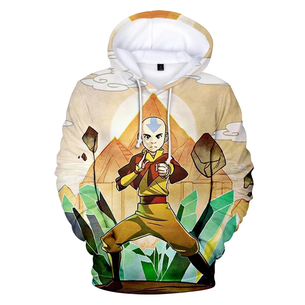Anime Avatar The Last Airbender Hoodies 3d Print Sweatshirts Boys Girls Unisex Hooded Fashion Sweatshirts