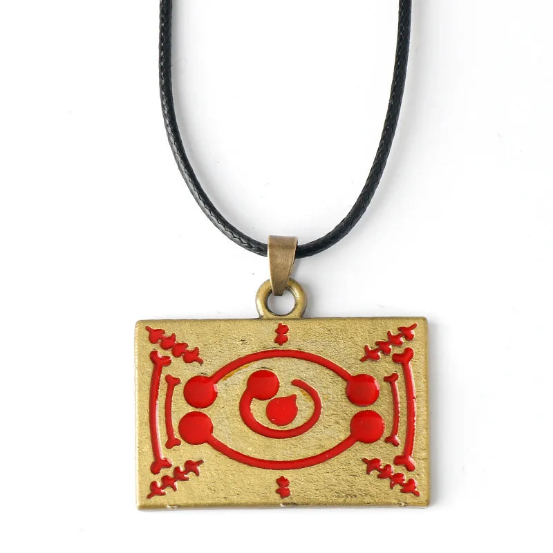 Anime Demon Slayer Pendant Necklace Kimetsu No Yaiba Metal Cosplay Accessories Prop Fashion Jewerly For Fans Collections Gifts