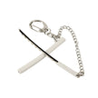 9cm Demon Slayer Hashibira Inosuke Weapon Model Keychain for Men Enamel Mini Katana Metal Key Ring Fans Car Bag Decor Jewelry