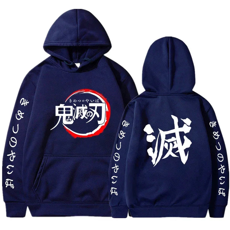 Demon Slayer Anime Graphic Hoodie – Men’s & Women’s Pullover (Spring & Autumn Streetwear Collection)