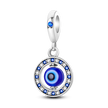 Pendant Fatima's Hand Nazar Eye Solid 925 Sterling Silver Dangle Charm Protection Pendant Women Summer Fine Jewelry
