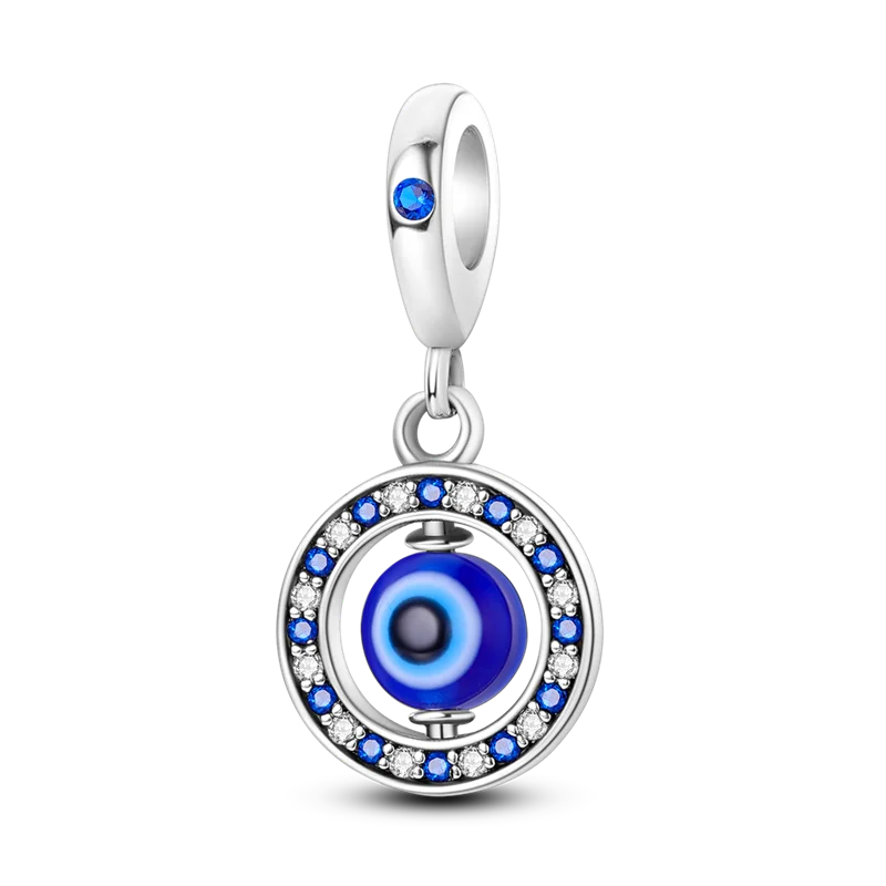 Pendant Fatima's Hand Nazar Eye Solid 925 Sterling Silver Dangle Charm Protection Pendant Women Summer Fine Jewelry