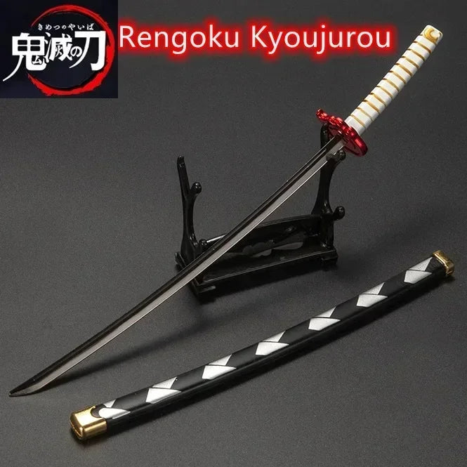 Demon Slayer 25cm Metal Katana Swords Toy Tanjirou Anime -Ghost Killer Cosplay Prop Weapon Cosplay Props Collection Home Decor