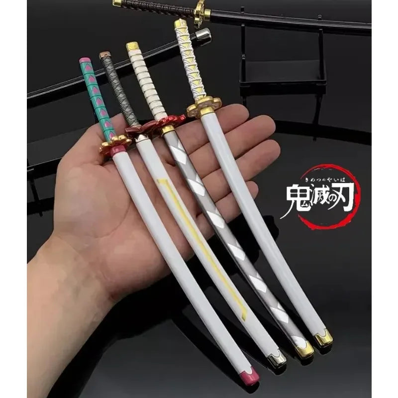 Demon Slayer 25cm Metal Katana Swords Toy Tanjirou Anime -Ghost Killer Cosplay Prop Weapon Cosplay Props Collection Home Decor