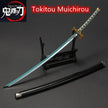 Demon Slayer 25cm Metal Katana Swords Toy Tanjirou Anime -Ghost Killer Cosplay Prop Weapon Cosplay Props Collection Home Decor