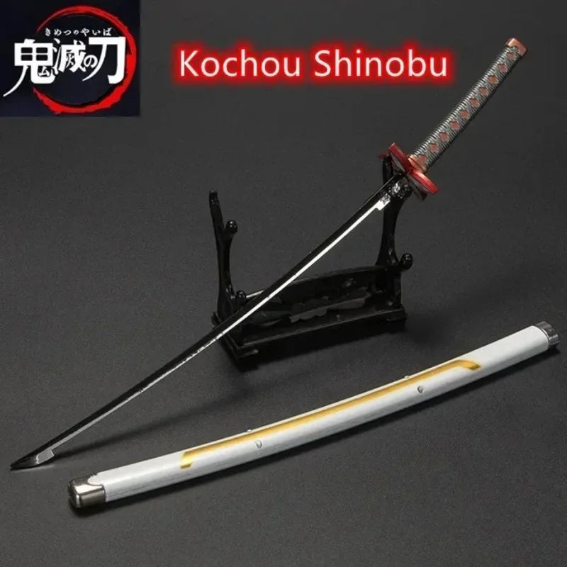 Demon Slayer 25cm Metal Katana Swords Toy Tanjirou Anime -Ghost Killer Cosplay Prop Weapon Cosplay Props Collection Home Decor