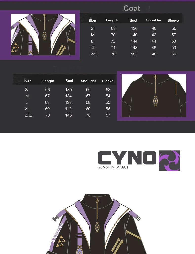 Anime Genshin Impact Cyno Cosplay Cool Hooded Coat Harajuku Casual Hoodies Sweatshirt Springs Autumn Unisex Loose Jacket Pants