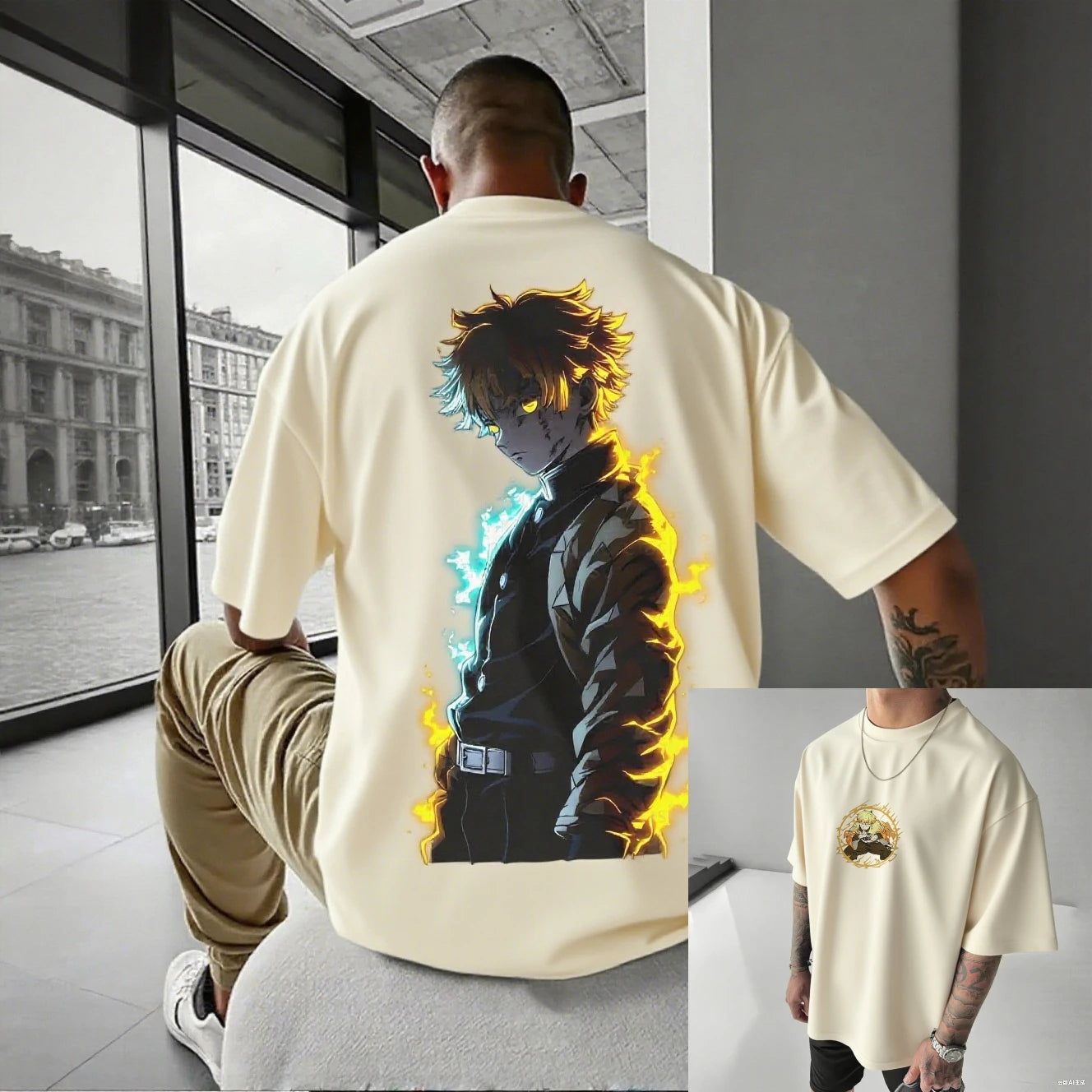 Zenitsu Thunder Breathing T-Shirt – Demon Slayer Anime