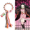 Demon Slayer Nezuko Kamado Bracelet – Bamboo Charm Adjustable Braided Bracelet (Anime Fashion Jewelry for Men & Women)
