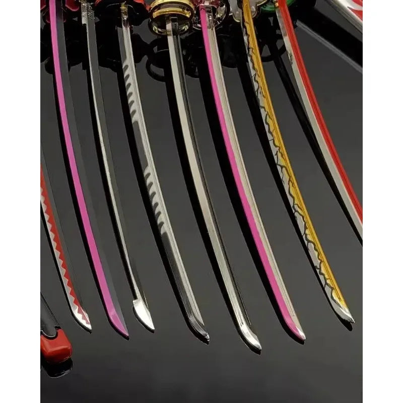 Demon Slayer 25cm Metal Katana Swords Toy Tanjirou Anime -Ghost Killer Cosplay Prop Weapon Cosplay Props Collection Home Decor