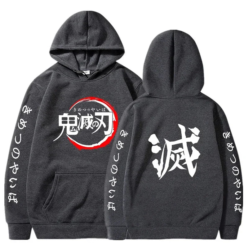 Demon Slayer Anime Graphic Hoodie – Men’s & Women’s Pullover (Spring & Autumn Streetwear Collection)