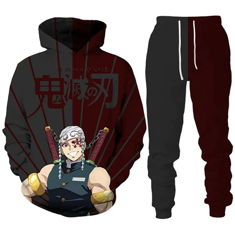 Demon Slayer Anime Hoodie – Unisex Autumn & Winter Pullover (Casual Streetwear Edition)