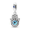 Pendant Fatima's Hand Nazar Eye Solid 925 Sterling Silver Dangle Charm Protection Pendant Women Summer Fine Jewelry