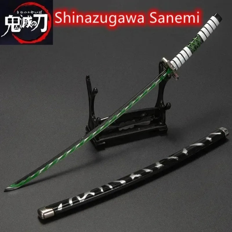 Demon Slayer 25cm Metal Katana Swords Toy Tanjirou Anime -Ghost Killer Cosplay Prop Weapon Cosplay Props Collection Home Decor