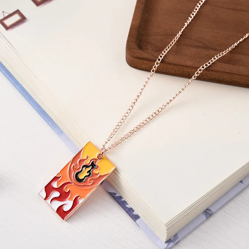 Japanese anime Demon Slayer Handsome cartoon patterned necklace anime merchandise small gift