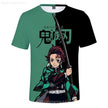 Demon Slayer Anime Men’s T-Shirt – Summer Harajuku Oversized Cartoon Tee (Tanjiro, Zenitsu, Giyu & Urokodaki Design)