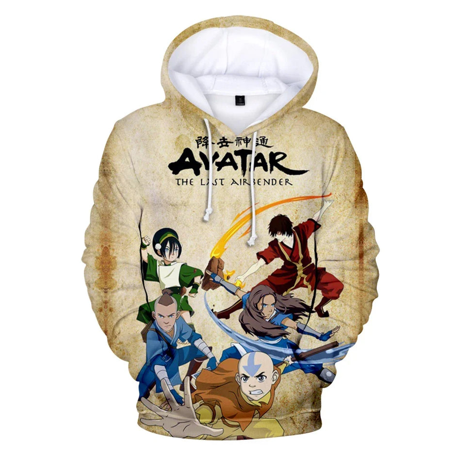 Anime Avatar The Last Airbender Hoodies 3d Print Sweatshirts Boys Girls Unisex Hooded Fashion Sweatshirts