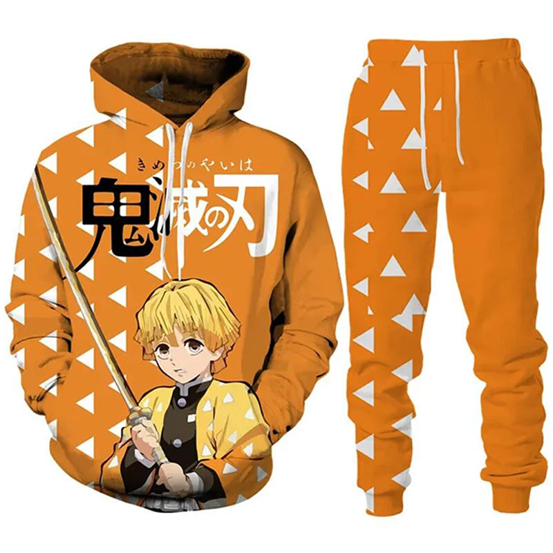 Demon Slayer Anime Hoodie – Unisex Autumn & Winter Pullover (Casual Streetwear Edition)