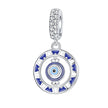 Pendant Fatima's Hand Nazar Eye Solid 925 Sterling Silver Dangle Charm Protection Pendant Women Summer Fine Jewelry
