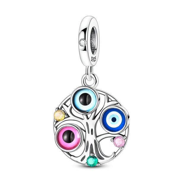 Pendant Fatima's Hand Nazar Eye Solid 925 Sterling Silver Dangle Charm Protection Pendant Women Summer Fine Jewelry