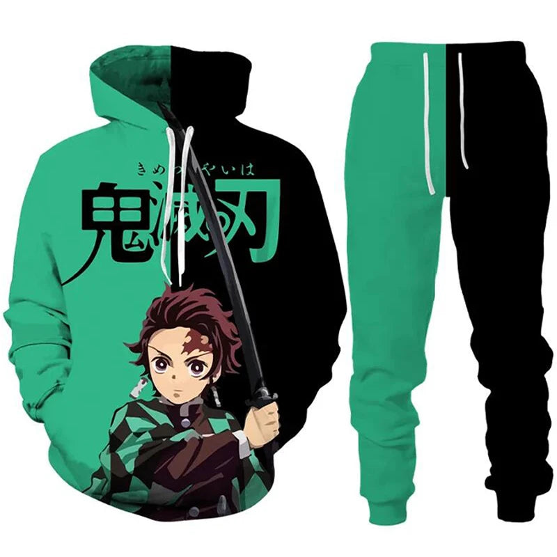 Demon Slayer Anime Hoodie – Unisex Autumn & Winter Pullover (Casual Streetwear Edition)