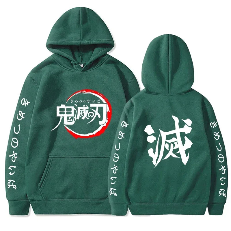 Demon Slayer Anime Graphic Hoodie – Men’s & Women’s Pullover (Spring & Autumn Streetwear Collection)
