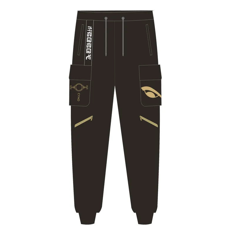 Anime Genshin Impact Cyno Cosplay Cool Hooded Coat Harajuku Casual Hoodies Sweatshirt Springs Autumn Unisex Loose Jacket Pants