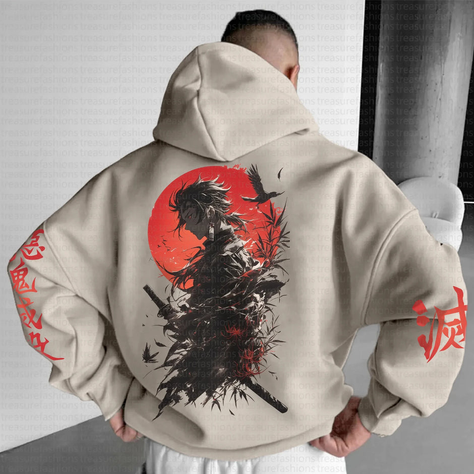 Demon Slayer Bandai Authorized Hoodie – Unisex Cotton Pullover (Premium Anime Streetwear)