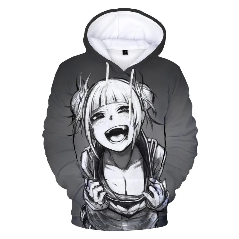 High Street Anime Himiko Toga 3D Printed Hoodie Sweatshirts Men Women Fashion Casual Pullover My Hero Academia Harajuku Hoodies
