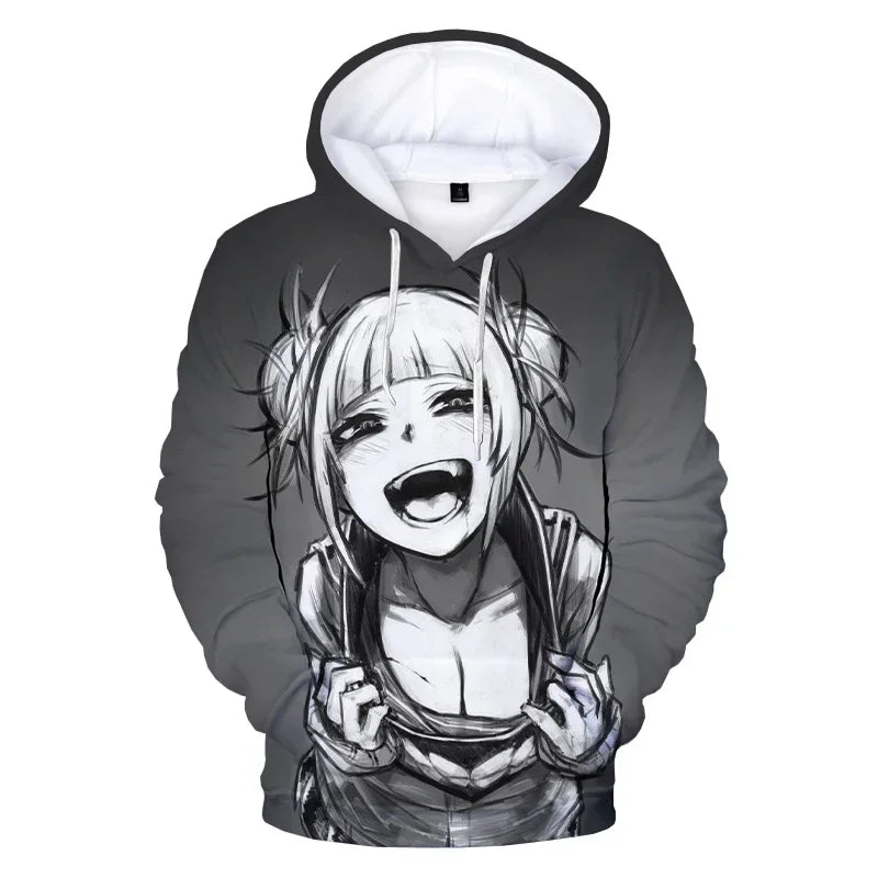 High Street Anime Himiko Toga 3D Printed Hoodie Sweatshirts Men Women Fashion Casual Pullover My Hero Academia Harajuku Hoodies