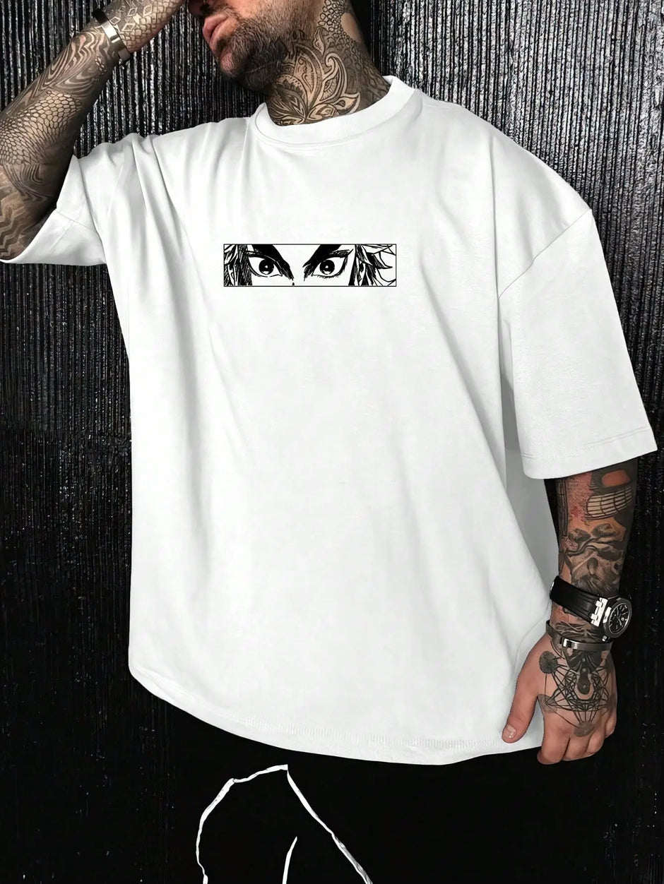 Rengoku Sword T-Shirt – Demon Slayer Flame Hashira (Black/White)