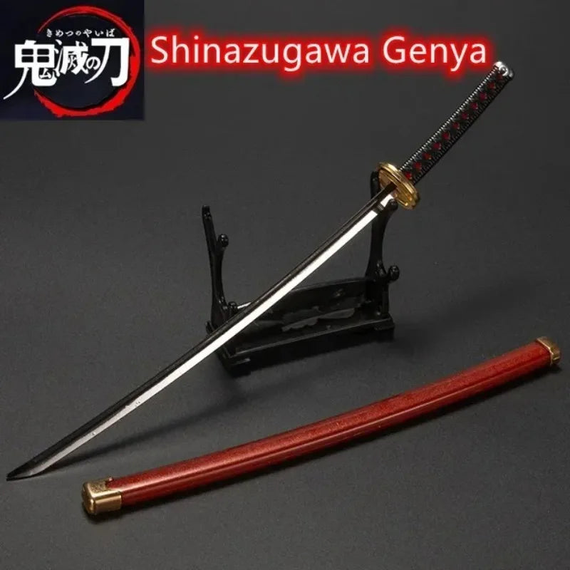 Demon Slayer 25cm Metal Katana Swords Toy Tanjirou Anime -Ghost Killer Cosplay Prop Weapon Cosplay Props Collection Home Decor