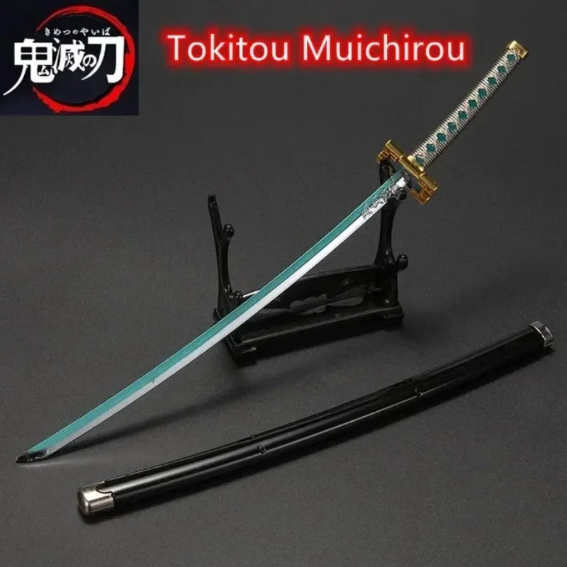 Demon Slayer 25cm Metal Katana Swords Toy Tanjirou Anime -Ghost Killer Cosplay Prop Weapon Cosplay Props Collection Home Decor