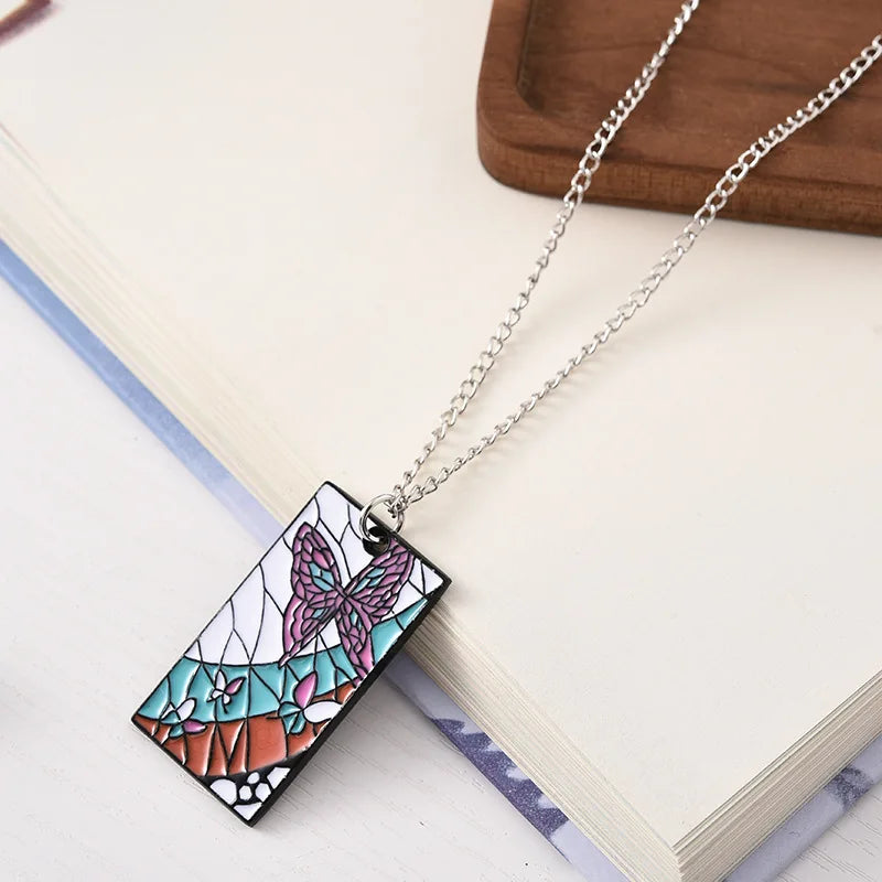 Japanese anime Demon Slayer Handsome cartoon patterned necklace anime merchandise small gift