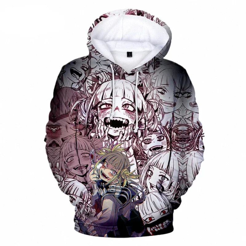 High Street Anime Himiko Toga 3D Printed Hoodie Sweatshirts Men Women Fashion Casual Pullover My Hero Academia Harajuku Hoodies