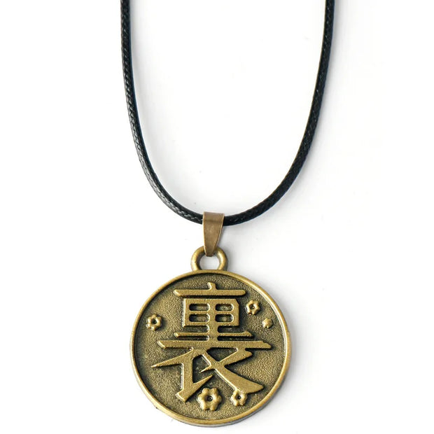 Anime Demon Slayer Pendant Necklace Kimetsu No Yaiba Metal Cosplay Accessories Prop Fashion Jewerly For Fans Collections Gifts